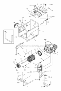 Part Location Diagram of 202529GS Briggs and Stratton Assembly, Control Panel